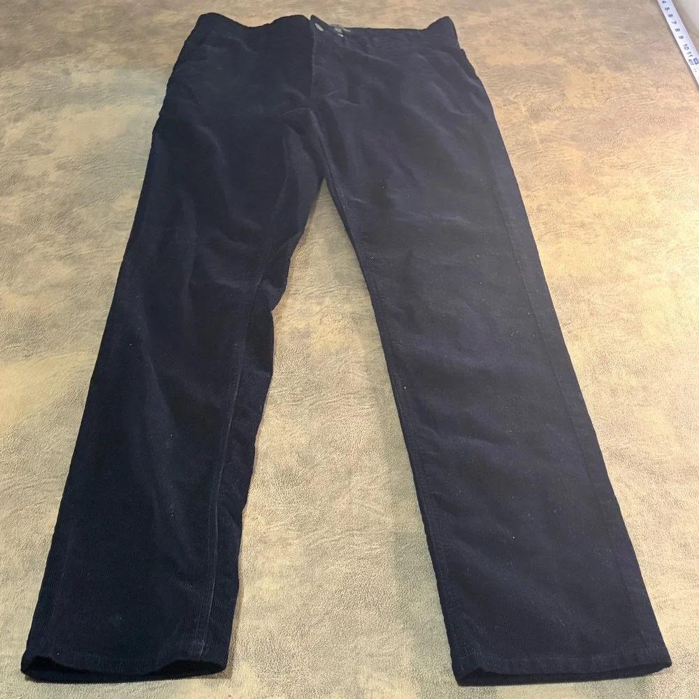 Banana Republic Aiden Corduroy Pants Mens 32x36 Navy Blue Slim Fit 304272-01